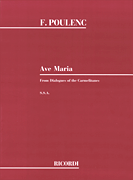 cover for Ave Maria SSA From Dialogues Of The Carmelites