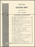 cover for Quodlibet Unac (Double Cannon)  SATB A Cappella