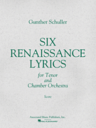 cover for 6 Renaissance Lyrics (1962)
