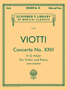 cover for Concerto No. 23 in G Major