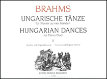 cover for Hungarian Dances Piano 4 Hands Volume 2