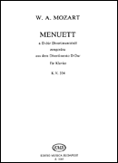 cover for Minuet From The Divertimento In D Major K334 Piano