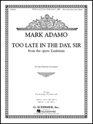 cover for Too Late in the Day, Sir from the opera Lysistrata
