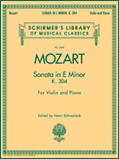 cover for Sonata in E Minor, K304