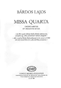 cover for Missa Quarta