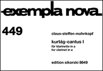cover for Kurtág - Cantus I