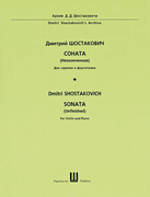 cover for Dmitri Shostakovich - Sonata (Unfinished) First Edition