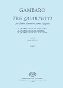 cover for Quartet in D Minor for Flute, Clarinet, Horn, Bassoon