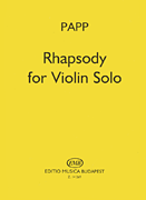 cover for Rhapsody for violin solo