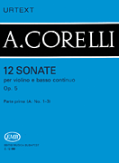 cover for 12 Sonatas for Violin and Basso Continuo, Op. 5  - Volume 1a
