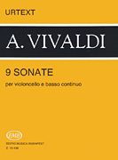 cover for 9 Sonatas for Violoncello and Basso Continuo, RV 39-47