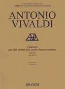 cover for Concerto in A Major for 2 Violins, Strings and Basso Continuo