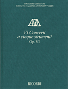 cover for Concerti Op. VI a cinque strumenti Critical Edition Full Score, Hardbound with Commentary