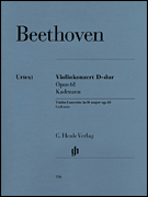 cover for Cadenzas to Violin Concerto Op. 61