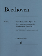 cover for String Quartets Op. 18 and String Quartet Version of the Piano Sonata Op. 14