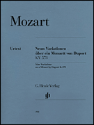 cover for 9 Variations on a Minuet by Duport K573