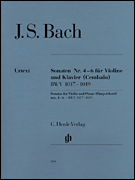 cover for Sonatas for Violin and Piano (Harpsichord) 4-6 BWV 1017-1019