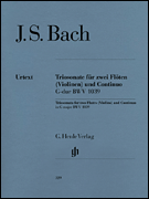 cover for Trio Sonata for Two Flutes and Continuo in G Major, BWV 1039