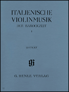 cover for Italian Violin Music of the Baroque Era - Volume I