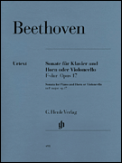 cover for Sonata in F Major for Piano and Horn (or Violoncello) Op. 17