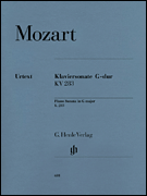 cover for Piano Sonata in G Major K283 (189h)