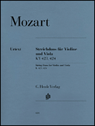 cover for String Duos for Violin and Viola K423, 424