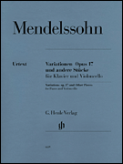 cover for Variations Op. 17 and Other Pieces for Piano and Violoncello