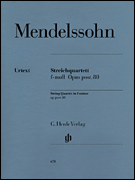 cover for String Quartet F Minor Op. Posth. 80
