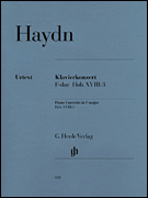 cover for Concerto for Piano (Harpsichord) and Orchestra F Major Hob.XVIII:3