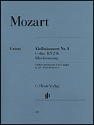 cover for Violin Concerto No. 3 in G Major K216