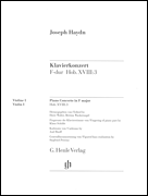cover for Concerto for Piano (Harpsichord) and Orchestra F Major Hob.XVIII:3