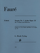 cover for Sonata No. 1 in A Major, Op. 13 for Violin and Piano