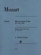 cover for Piano Sonata in F Major K533/494
