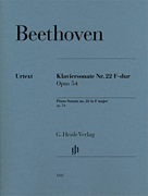 cover for Piano Sonata No. 22 in F Major, Op. 54