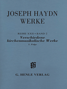 cover for Verschiedene kirchenmusikalische Werke, 1. Folge