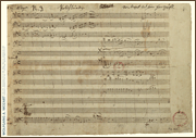 cover for Wolfgang Amadeus Mozart Music Manuscript Poster