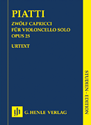 cover for 12 Capricci Op. 25 for Violoncello Solo