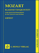 cover for Clarinet Quintet A Major K581 and Fragment K.Anh. 91 (516c)