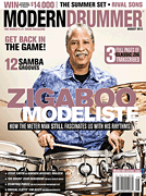 cover for Modern Drummer Magazine - August 2013