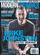 cover for Modern Drummer Magazine April 2014