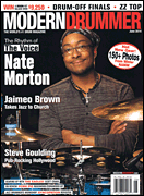 cover for Modern Drummer Magazine June 2014