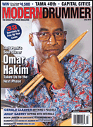 cover for Modern Drummer Magazine July 2014