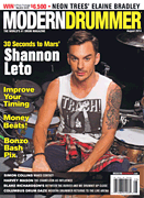 cover for Modern Drummer Magazine August 2014
