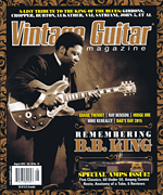 cover for Vintage Guitar Magazine August 2015