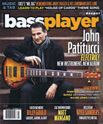 cover for Bass Player Magazine July 2015