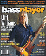 cover for Bass Player Magazine August 2015