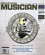 cover for Electronic Musician Magazine November 2015