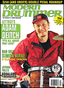 cover for Modern Drummer Magazine February 2016