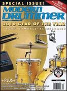 cover for Modern Drummer Magazine July 2016