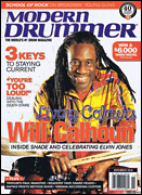 cover for Modern Drummer Magazine November 2016